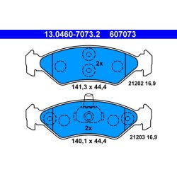 Jeu de plaquettes de frein ATE 13.0460-7073.2 pour FORD, MAZDA OE 6203650