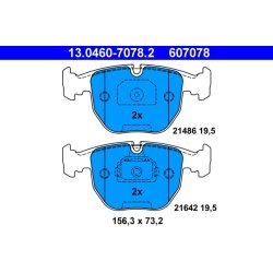 Brake Pad Set ATE 13.0460-7078.2 OE Ref 34111165227