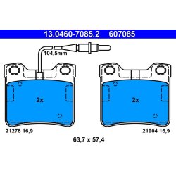 Jeu de plaquettes de frein ATE 13.0460-7085.2 pour MERCEDES CLASSE V, VITO