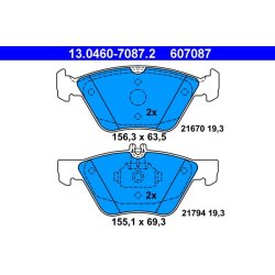Brake Pad Set ATE 13.0460-7087.2 OE Ref 5139218AA