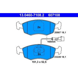 Brake Pad Set ATE 13.0460-7108.2 OE Ref 9947954