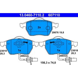 Brake Pad Set ATE 13.0460-7110.2 OE Ref 4B0698151N