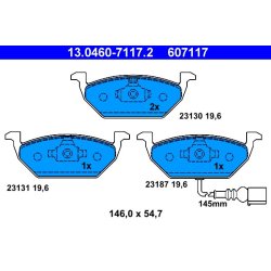 Brake Pad Set ATE 13.0460-7117.2 OE Ref 1J0698151E