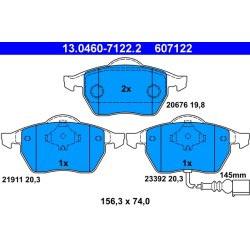 Brake Pad Set ATE 13.0460-7122.2 OE Ref 1J0698151M
