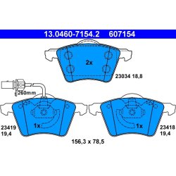 Brake Pad Set ATE 13.0460-7154.2 OE Ref 1M212K021AA