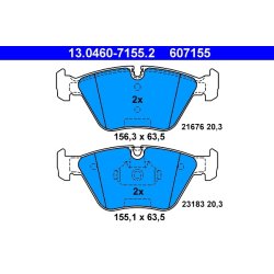Brake Pad Set ATE 13.0460-7155.2 OE Ref 34116754705