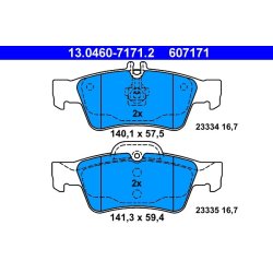 Plaquettes de frein ATE 13.0460-7171.2 pour MERCEDES