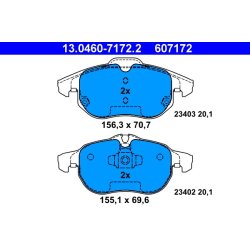 Brake Pad Set ATE 13.0460-7172.2 OE Ref 77364224