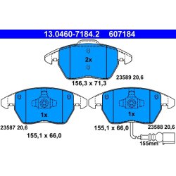 Brake Pad Set ATE 13.0460-7184.2 OE Ref 1K0698151E
