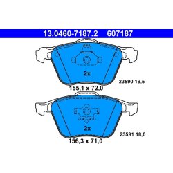 Brake Pad Set ATE 13.0460-7187.2 OE Ref 30793265