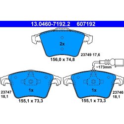 Jeu de plaquettes de frein ATE 13.0460-7192.2