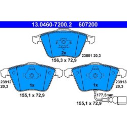 Brake Pad Set ATE 13.0460-7200.2 OE Ref 1K0698151B