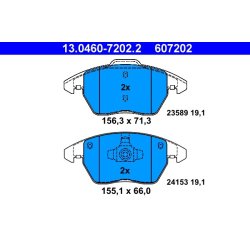 Brake Pad Set ATE 13.0460-7202.2 OE Ref 425344