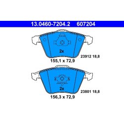 Brake Pad Set ATE 13.0460-7204.2 OE Ref B3YF3323Z