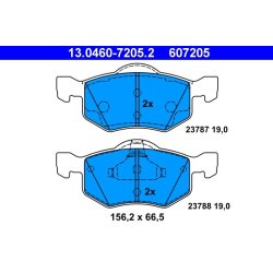 Jeu de plaquettes de frein ATE 13.0460-7205.2 pour FORD, MAZDA MAVERICK, TRIBUTE