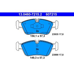 Brake Pad Set ATE 13.0460-7215.2 OE Ref 34116769763
