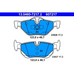 Brake Pad Set ATE 13.0460-7217.2 OE Ref 34216773161