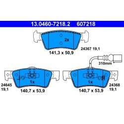 Brake Pad Set ATE 13.0460-7218.2 OE Ref 7H8698451