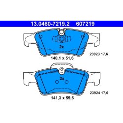 Brake Pad Set ATE 13.0460-7219.2 OE Ref 1644201520