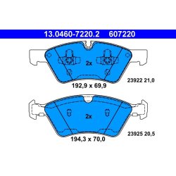 Brake Pad Set ATE 13.0460-7220.2 OE Ref 0044204020