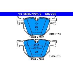 Brake Pad Set ATE 13.0460-7225.2 OE Ref 34216775678