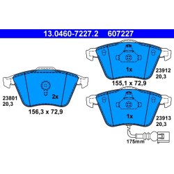Brake Pad Set ATE 13.0460-7227.2 OE Ref 8J0698151F