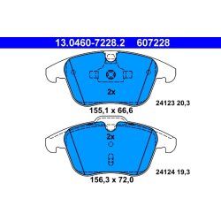 Brake Pad Set ATE 13.0460-7228.2 OE Ref 1379971