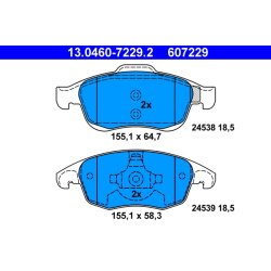 Brake Pad Set ATE 13.0460-7229.2 OE Ref 425413