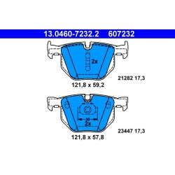 Brake Pad Set ATE 13.0460-7232.2 OE Ref 34216776937