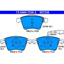 Brake Pad Set ATE 13.0460-7236.2 OE Ref 7H0698151