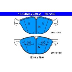 Brake Pad Set ATE 13.0460-7239.2 OE Ref 34116778048