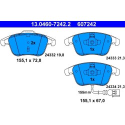 Brake Pad Set ATE 13.0460-7242.2 OE Ref 5N0698151C