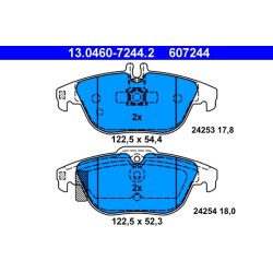 Brake Pad Set ATE 13.0460-7244.2 OE Ref 0054200720