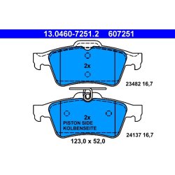 Brake Pad Set ATE 13.0460-7251.2 OE Ref 440601689R