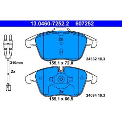 Brake Pad Set ATE 13.0460-7252.2 OE Ref 425424