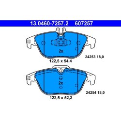 Brake Pad Set ATE 13.0460-7257.2 OE Ref 0054205120