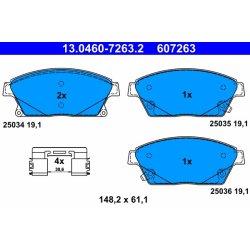 Brake Pad Set ATE 13.0460-7263.2 OE Ref 542115