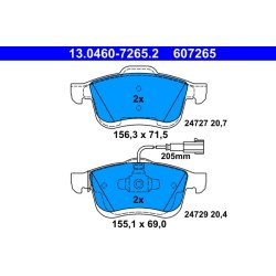 Brake Pad Set ATE 13.0460-7265.2 OE Ref 77364929
