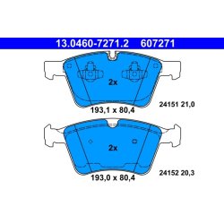 Plaquettes de frein ATE 13.0460-7271.2 pour Mercedes Classe GL et Classe M