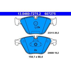 Brake Pad Set ATE 13.0460-7275.2 OE Ref 34116850885