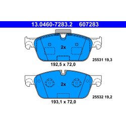 Brake Pad Set ATE 13.0460-7283.2 OE Ref A0064203620