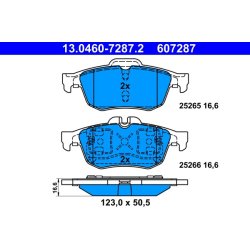 Plaquettes de frein ATE 13.0460-7287.2 pour RENAULT LATITUDE OE 440602154R