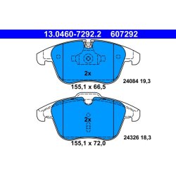 Brake Pad Set ATE 13.0460-7292.2 OE Ref C2C35612