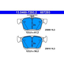 Brake Pad Set ATE 13.0460-7293.2 OE Ref 5Q0698451Q
