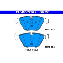 Brake Pad Set ATE 13.0460-7296.2 OE Ref 34116794916