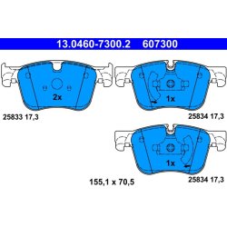 Brake Pad Set ATE 13.0460-7300.2 OE Ref 1609898580