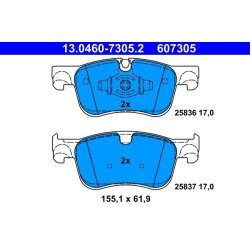Brake Pad Set ATE 13.0460-7305.2 OE Ref 1609898380