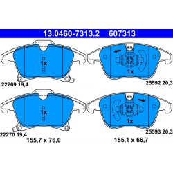 Jeu de plaquettes de frein ATE 13.0460-7313.2 pour FORD GALAXY, MONDEO, S-MAX