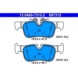 Brake Pad Set ATE 13.0460-7315.2 OE Ref 34206885547