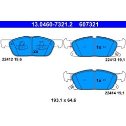 Brake Pad Set ATE 13.0460-7321.2 OE Ref E1GC2K021AC